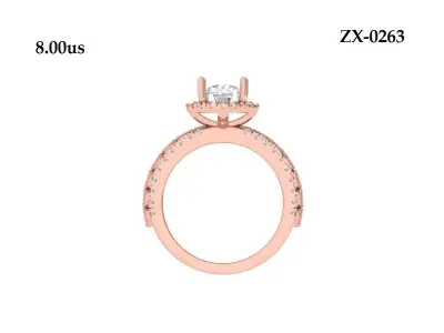 Wedding Ring  3D print model 235