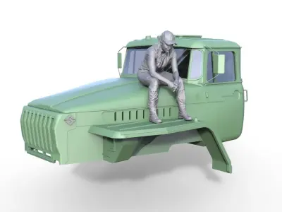 Figure Charlotte typ I  for ship model railway diorama 3D print model