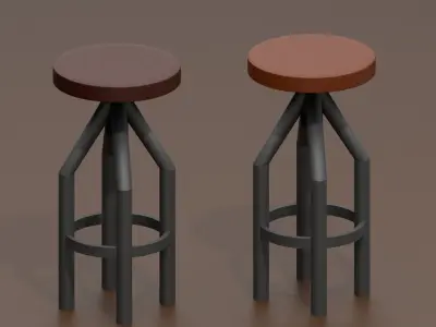 Industril Chair Stool 3D model