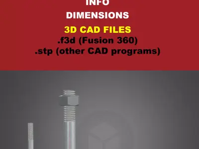 3D CAD files Brochure - EN24014-DIN931-ISO4014 Bolts Free 3D model