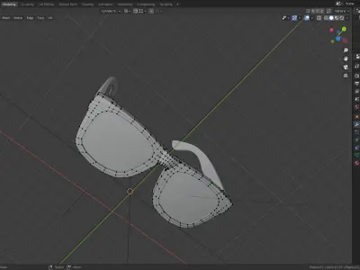 The sunglasses 3d model 3D model