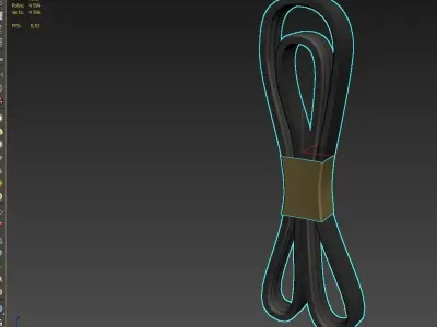 Car parts in a set Low-poly 3D model
