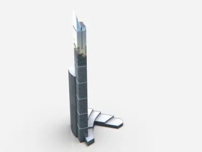 Central Building 3D model purchase