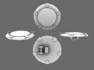 Space Knights Domed Shield Type B NOHAND 3D print model