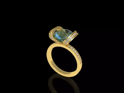 Engagement Ring 3D print model 58