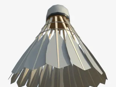 Badminton Shuttlecock Low-poly 3D model purchase