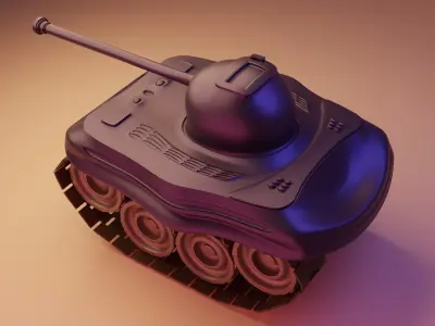 Space Inspired Mini Tank 3D model