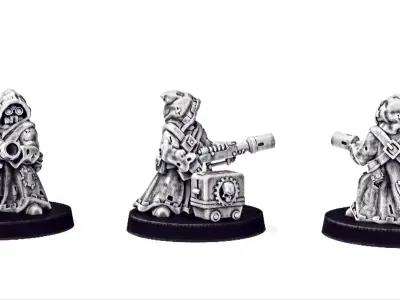 Dark Techno Lil Cultist and his companion 3D print model