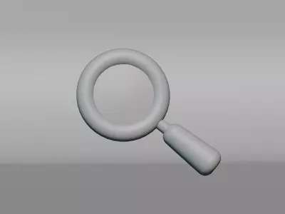 Magnifying Glass Low-poly 3D model