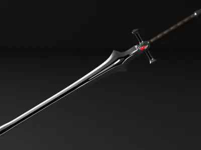 RPG 2-handed Sword  Free 3D model