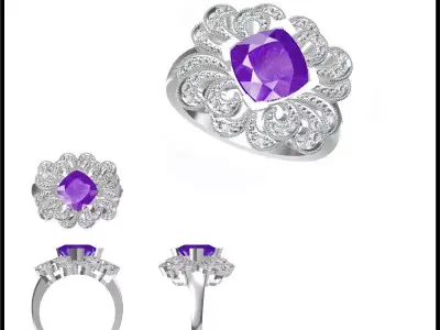 JCD Format Antique wedding rings jewelry files for sale 3D print model