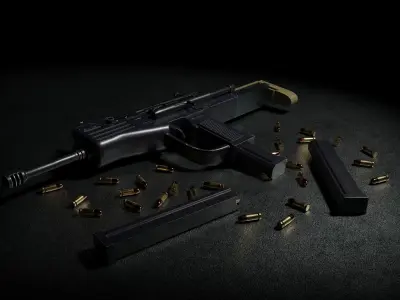 VIPER 72M SMG Low-poly 3D model