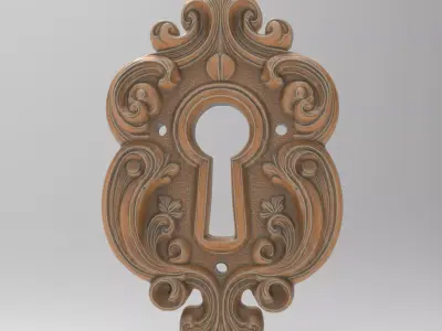 Baroque Keyhole Ornate Vintage Replacement 3D print model