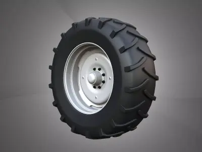 Rear Wheel and Tire - Combine 1688 3D Model Pack