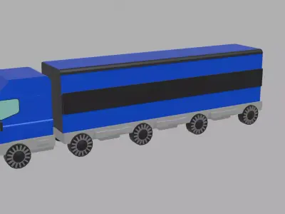 low polygon truck Low-poly 3D model