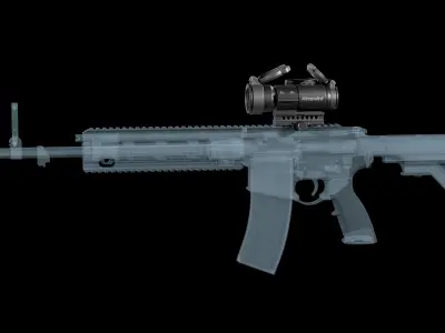 Red Dot Reflex Sight Aimpoint PRO  Low-poly 3D model