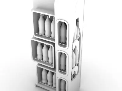 coca-cola display stand 3D model