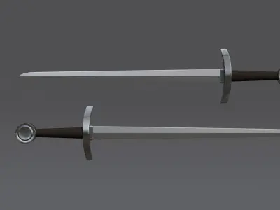 Medieval Sword Pack Low-poly 3D model