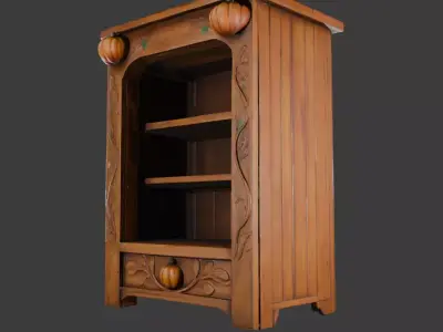 Pumpkin Vine Bookshelf 3D model