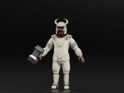 Dwarf Low-poly 3D model