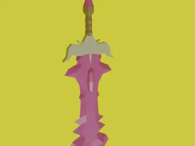 Stylized low-poly swords ready for games 3D model Low-poly 3D model