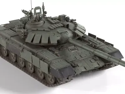 T 72 B3 Main Battle Tank Low-poly 3D model
