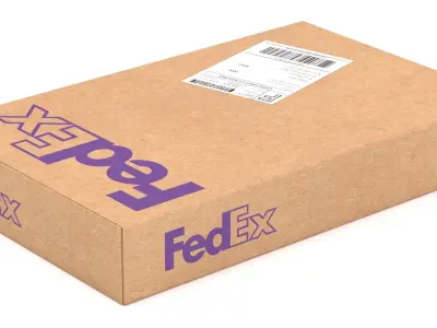 Cardboard Packaging Box Fedex 3D model
