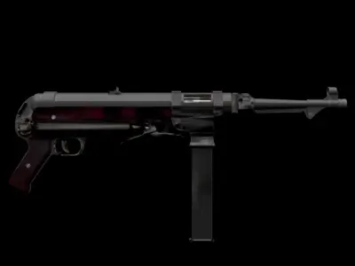 MP40 Submachinegun Free low-poly 3D model