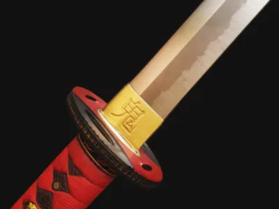 Oni Katana - Realtime 3D model PBR Game Ready Low-poly 3D model