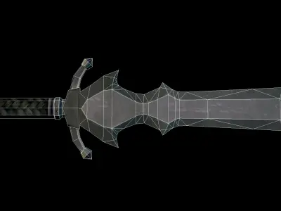 Sword Low-poly 3D model 54