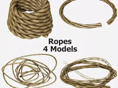 4 Different Rope Models  3D model