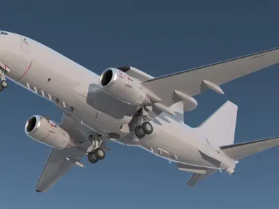 Boeing 737 AEWC Rigged 3D Model