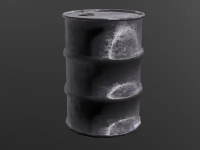 Metal barrel Free low-poly 3D model get