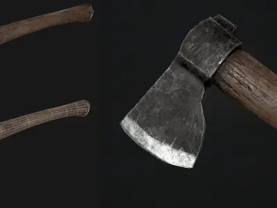 Medieval Simple Weapons Low-poly 3D model