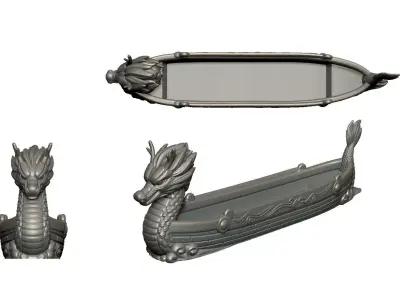 Chinese dragon boat 3D print model shop