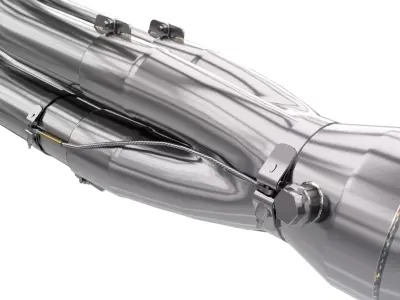 Stainless Works dragster exhaust headers Low-poly 3D model