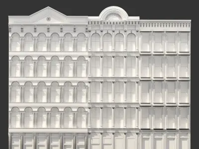 Architectural facades 3D model