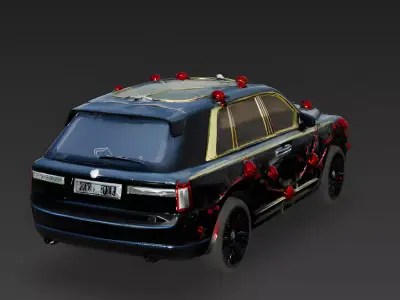 Gothic Rose Luxury SUV 3D Model Low-poly 3D model