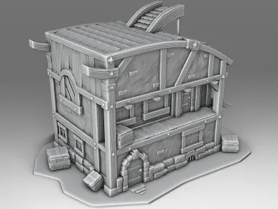 Stylized Middle Ages Set Part 3 3D print model