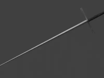 Sword Estok Medieval Pricking Low-poly 3D model