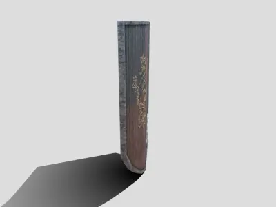 Medieval Heater Shield Low-poly 3D model