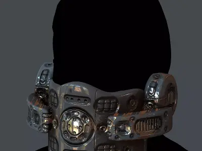 Helmet gas mask scifi military combat Low-poly  Low-poly 3D model
