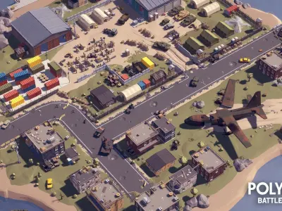 POLYGON - Battle Royale Low-poly 3D model