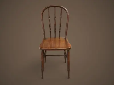 Vintage chair Low-poly 3D model get