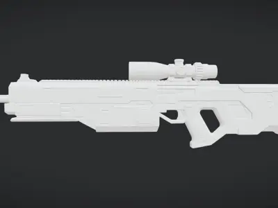 heavy assault rifles weapon bundle 3D model