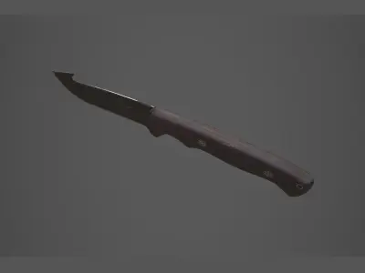 Apocalyptic Battle Knife - PBR and Game Ready Low-poly 3D model