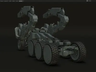 scifi-model551 armored vehicle 3D model