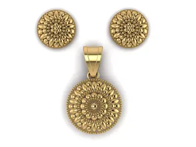 ANTIQUE GOLD LOCKET SET 3D PRINTABLE MODEL 3D print model