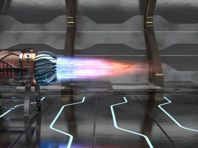 Sci Fi plasma engines and exhausts 3D model