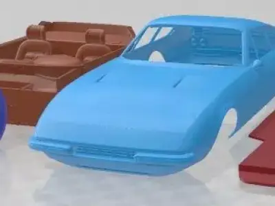 Ferrari Daytona Coupe 1968 Printable Car 3D print model